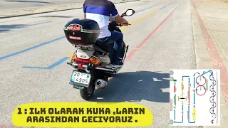 A2 sınıfı motosiklet ehliyeti parkuru nasıl yapılır detaylı anlatım | otomatik motosiklet ehliyeti