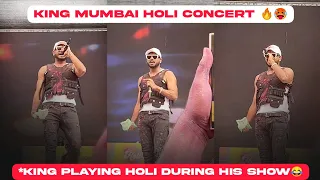 King 👑 Ne अपने लाइव शो पर होली मनाई 🔥 || King Celebrate Holi At His Mumbai Live Performance || King