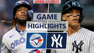 Toronto Blue Jays vs. New York Yankees Highlights | April 13, 2022 (Berríosvs. Cole)