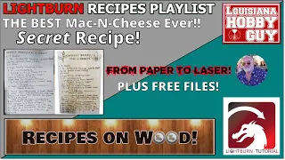 🔥 From paper to laser, burning a recipe, PLUS FREE FILES! Recipes on Wood!