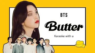 [Karaoke with u] BTS (방탄소년단) ~Butter~  // 8 members - Lyrics | i'mJam