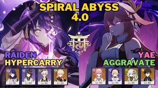 Raiden Hypercarry & Yae Miko Aggravate // SPIRAL ABYSS 4.0 // Floor 12 Clear