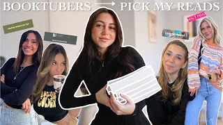 i let booktubers choose the books i read! | spoiler free reading vlog