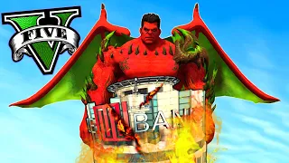 HULK + DRAGÃO = HULK VERMELHO DRAGÃO no GTA 5 ! ( GTA V Mods )