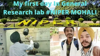 My first day in General #Research Lab #NIPERMOHALI , #Postcovid , #College life ,Incredible moments😍