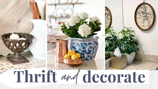 THRIFTED VS STYLED DECORATE WITH ME | THRIFTING FOR HOME DECOR AT GOODWILL 2024 | budget home decor