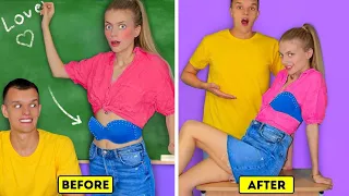 FASHION HACKS & CLOTHES DIY || Girly Clothes Transformation Ideas by Mariana ZD