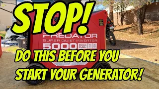 DO THIS FIRST! Predator 3500 - 5000 watt Generator Two Things You Should Know!