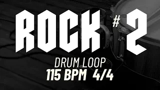 115 BPM 4/4 🥁 ROCK DRUM LOOP #2 | Drum for Musician Practice
