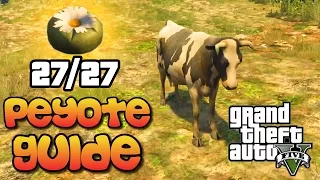 GTA 5 - All 27 Peyote Plant Locations Guide - Play As Animals Easter Egg Tutorial (GTA V)