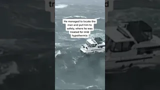 US Coast Guard saves man after massive wave rolls yacht