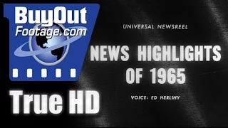 1965 Year in Review Headlines Stock Footage