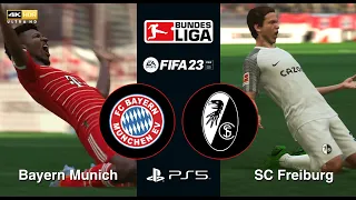 FIFA 23 | PS5 | Bayern Munich vs SC Freiburg | Bundesliga 16 OCT  22 | Realistic Graphics 4KUHD