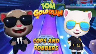Talking Tom Gold Run New Event-Cops and Robbers With Agent Tom vs Agent Angela