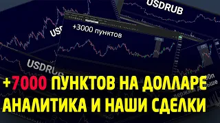 КАК ЗАРАБОТАТЬ НА РОСТЕ ДОЛЛАРА?  +7000 пунктов, аналитика и наши сделки. Трейдинг