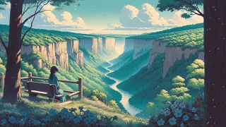 Majestic Canyon Study Music 🌄 | Serene Mountain View - Relaxing Anime Lofi for Deep Focus