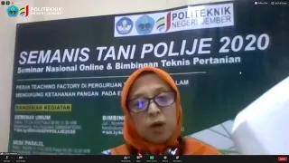 WEBINAR SEMANIS TANI POLIJE SESI PARAREL 2020