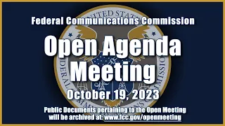 Open Commission Meeting - October 2023