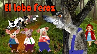 3 CUENTOS: Tres Cerditos, Caperucita Roja y los Siete Cabritillos LOBO FEROZ