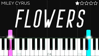 Miley Cyrus - Flowers | EASY Piano Tutorial