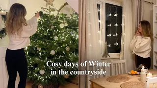 Decorating for Christmas 🎄 Cosy Winter Days in the English Countryside, Slow Living Silent vlog