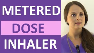 Metered-Dose Inhaler (MDI) Demonstration Without Spacer Nursing  | Open & Closed Mouth Technique