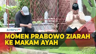Momen Prabowo Ziarah ke Makam Sang Ayah di TPU Karet Bivak, Ditemani Didit Sang Putra