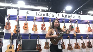 NAMM 2018 Kanile'a ukulele booth Lise Lee