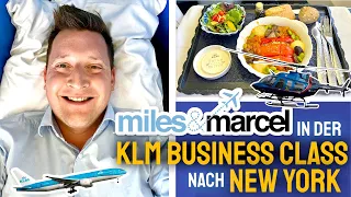 In der KLM Business Class nach New York (Boeing 777-200) · Miles & Marcel