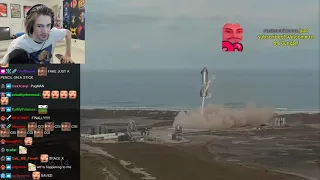 xQc Reacts to Watch SpaceX Starship SN10 launch and stick landing!