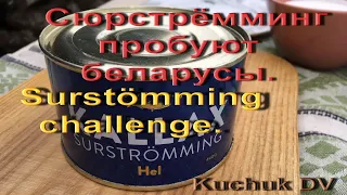 Сюрстрёмминг пробуют беларусы! Квашеная селедочка, оказывается это вкусно! Surstömming challenge.