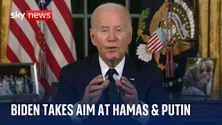 Biden: Putin & Hamas want to 'annihilate' neighbouring democracies