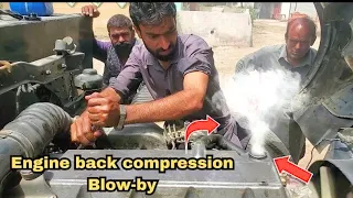 How to diagnose Diesel Engine Back Compression Jo8c-engine | Engine blow by Causes and information