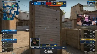 Shroud's reaction to s1mple 1v3 clutch vs G2