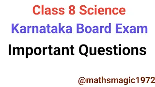 "Unlock Success: Key Class 8 Science Karnataka Board Exam Important Questions Revealed!"