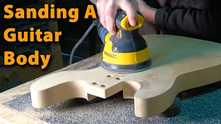 Building A Precision Bass Part 12 Sanding And Prepping A Guitar Body For Paint