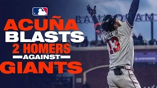 Ronald Acuña Jr. blasts two homers against Giants