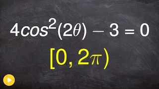 Solve a trig equation with a double angle