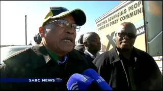 President Zuma urges peaceful elections in Britstown, NC