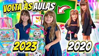 PRIMEIRO DIA DE AULA DAS CRIANÇAS NA ESCOLA 2020 a 2023 😍 JÉSSICA GODAR E LAURINHA E HELENA E GAB