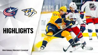 Blue Jackets @ Predators 01/16/21 | NHL Highlights