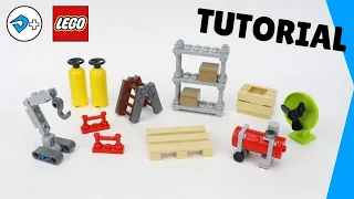 LEGO GARAGE ACCESSORIES - Tutorial (How to build)