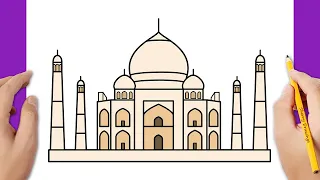 How To Draw Taj Mahal Easy