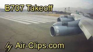 Boeing 707 Saha Air, world's LAST 707 in passenger service - noisy takeoff from Tehran! [AirClips]