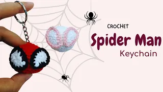 Crochet Spider Man Keychain | Spider Man tutorial | Móc móc khóa Người nhện siêu dễ