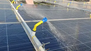 automatic solar panel cleaning system. 5 year sprinkler warrenty.