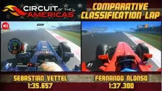 GP EEUU F1 2012 // Comparative Lap // Sebastian Vettel VS Fernando Alonso