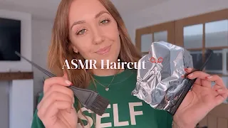 ASMR Haircut - Highlights, Foils, Washing, Cutting and Styling Your Hair