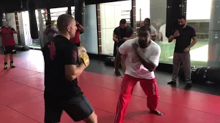 Hollywood Actor Michael Jai White & Gokhan Saki workout at TK MMA & Fitness in Dubai