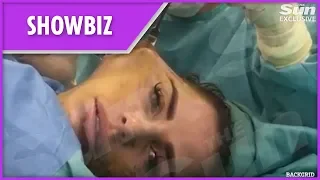 Katie Price films her 'gruesome' awake facelift